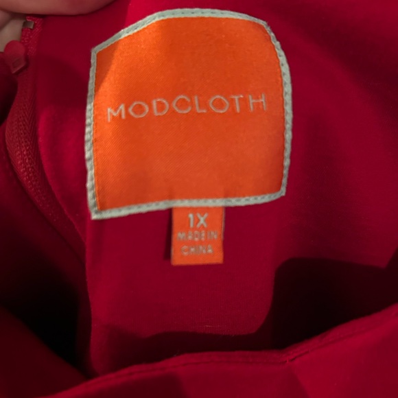 Modcloth Red Pleated Dress - Picture 5 of 5